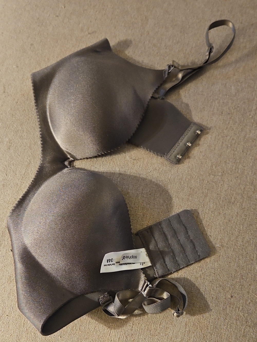 sophie b. Smooth T-Shirt Bra in Charcoal Gray